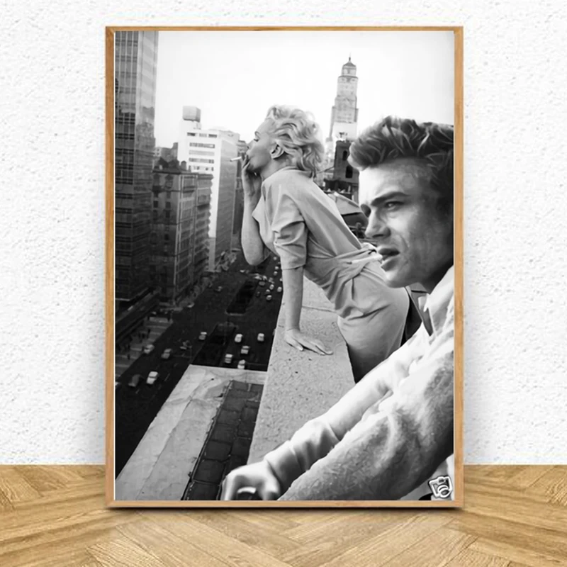 

Marilyn Monroe Classical Art Poster On Wall Black and White Sexy Woman Portrait Canvas Painting Room Home Decor Prints Wall Art