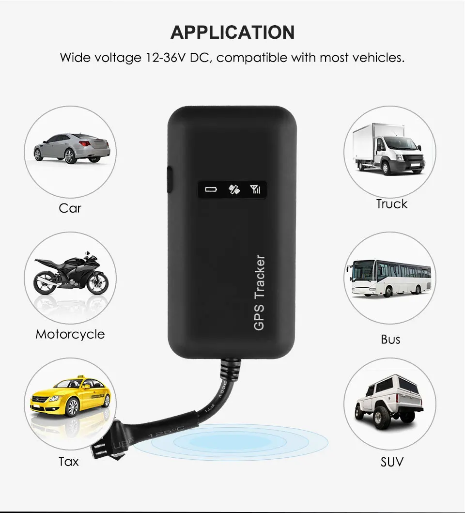 GPS трекер TK110 для автомобиля мотоцикла велосипеда с бесплатным