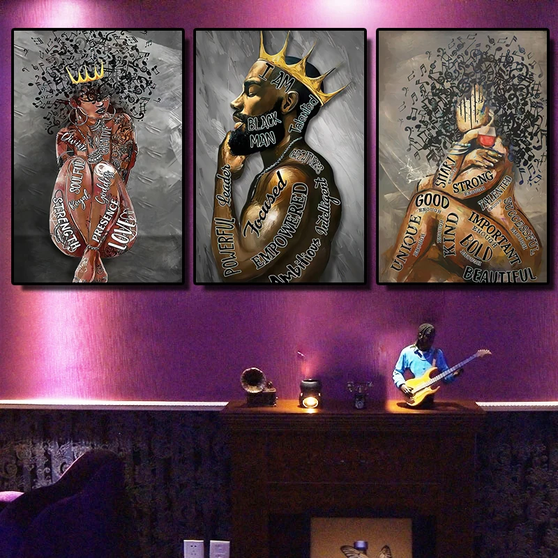 

Abstract Figure Quote Picture Canvas Painting Wall Art Modern Fashion Music Home Decor Poster and Print for Living Room Decor