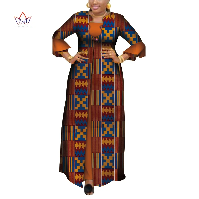 Vestidos комплект из обуви в африканском стиле платья для Для женщин Дашики элегантное праздничное платье размера плюс Srapless традиционная африканская Костюмы WY3880