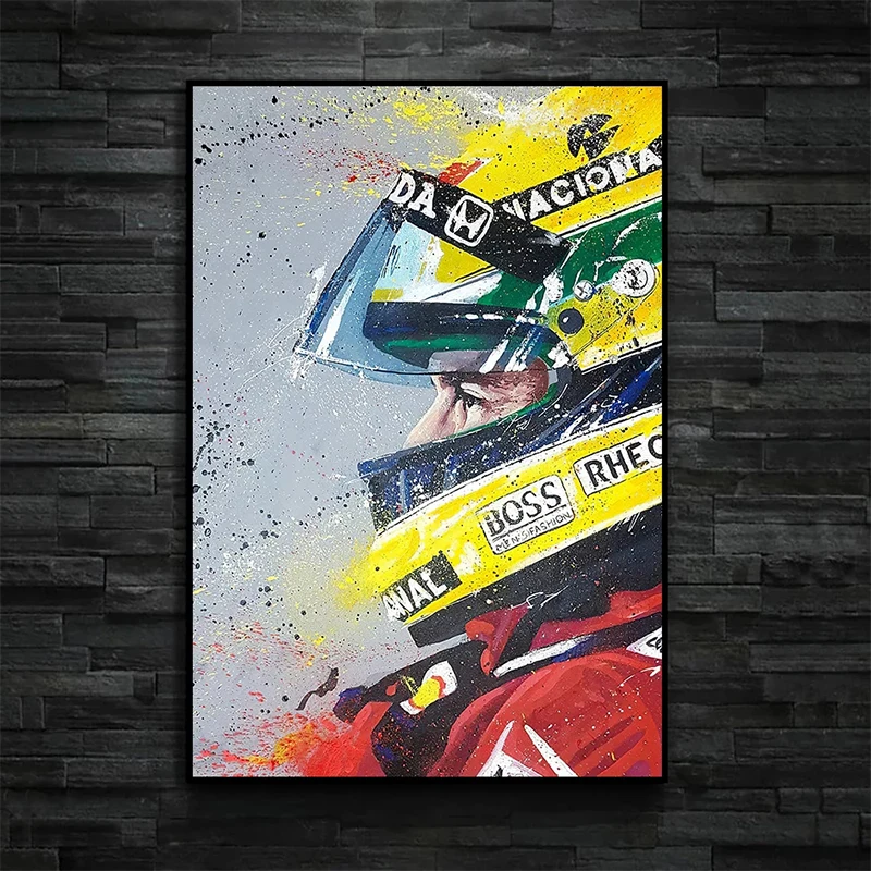 Картина на холсте Elton Senna Formula 1 Постер и печать чемпионата мира макларена