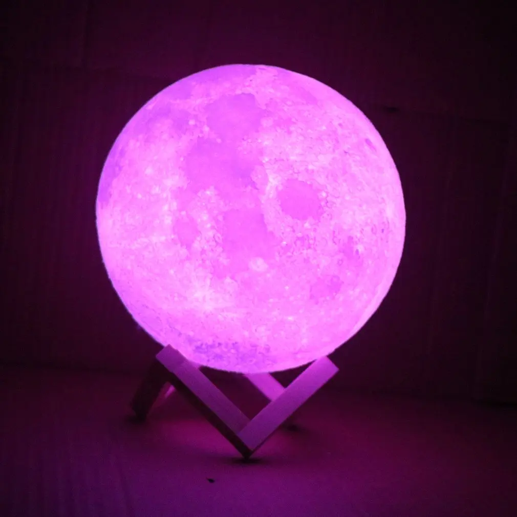 USB Colorful 3D Print Moon Lamp Remote Control LED Night Light for Christmas Birthday Gift Home Decor Drop Shipping Hot Sale | Ночники