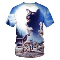 summer fashion new mens t shirts cunning fox 3d pattern printing casual cross border boy short sleeved shirt