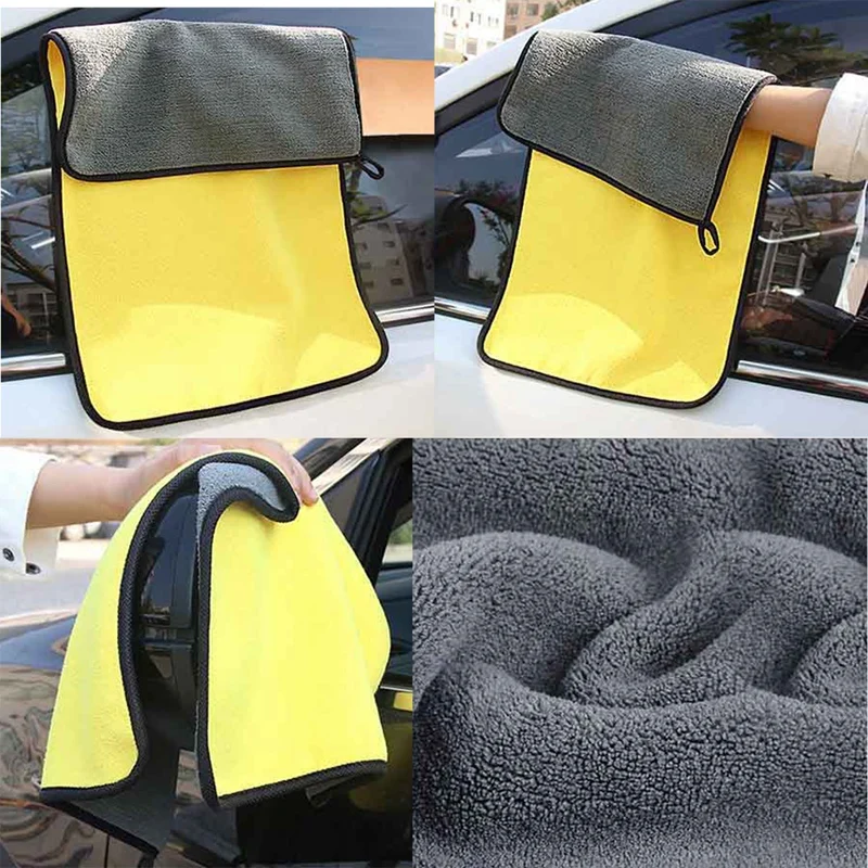 

2PCS Car Auto Wiping Efficient Super Absorbent Microfiber Cleaning Cloth Home Car Washing Cleaning Towels