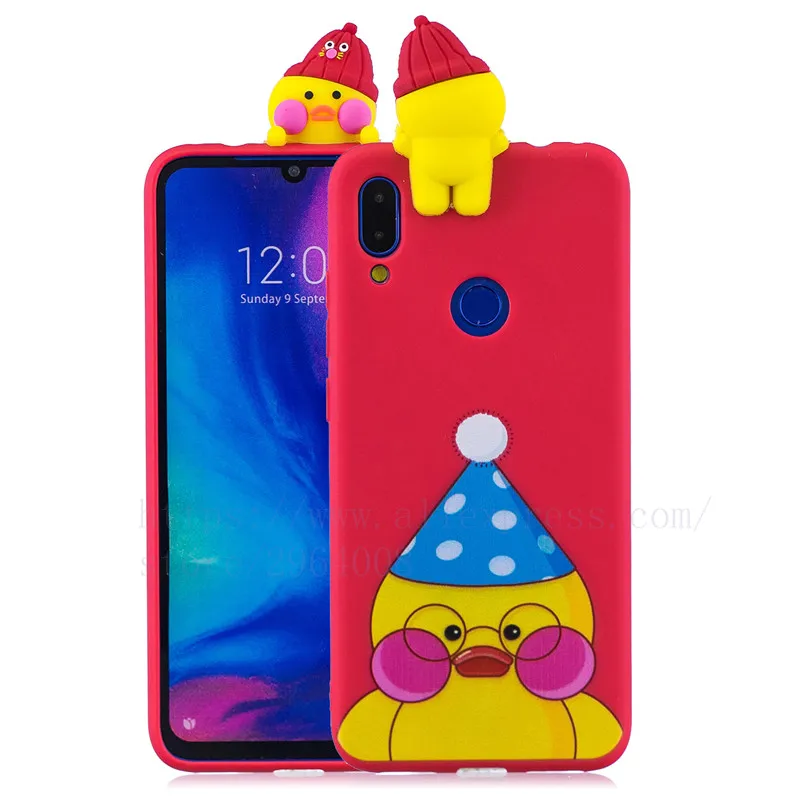 TRISEOLY для Xiaomi Redmi Note 7 Чехол Redmi 7 3D стерео патч мягкий силиконовый бампер набивной чехол с изображением животного для телефона Xiomi Redmi Note7