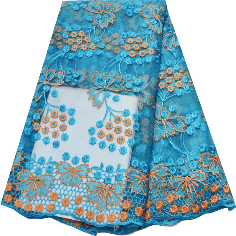 Французская сетчатая кружевная ткань Африканский шнур Высококачественная