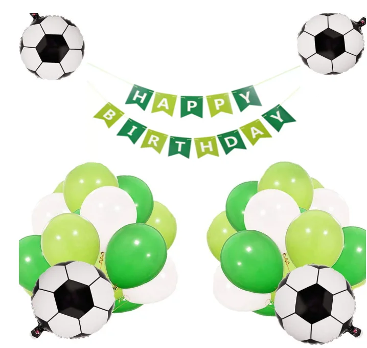 20 шт./лот футбольные спортивные воздушный шарик из фольги в форме зеленый