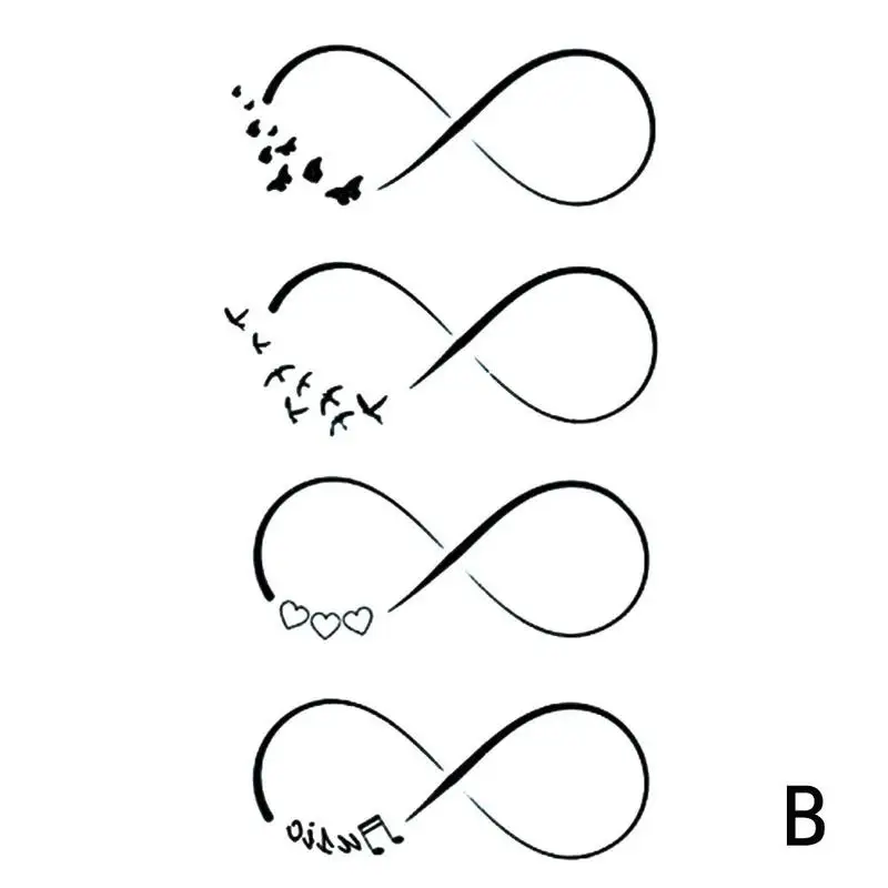 Черная временная татуировка A2T0 черная классическая Водонепроницаемая на тело