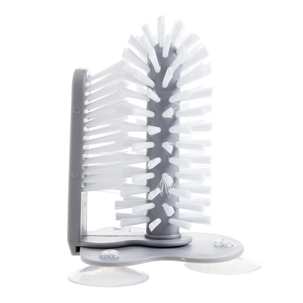 

Water Bottle Cleaning Brush Glass Cup Washer with Suction Base Bristle Brush for Bar Kitchen Sink Home Tools NEW Hot