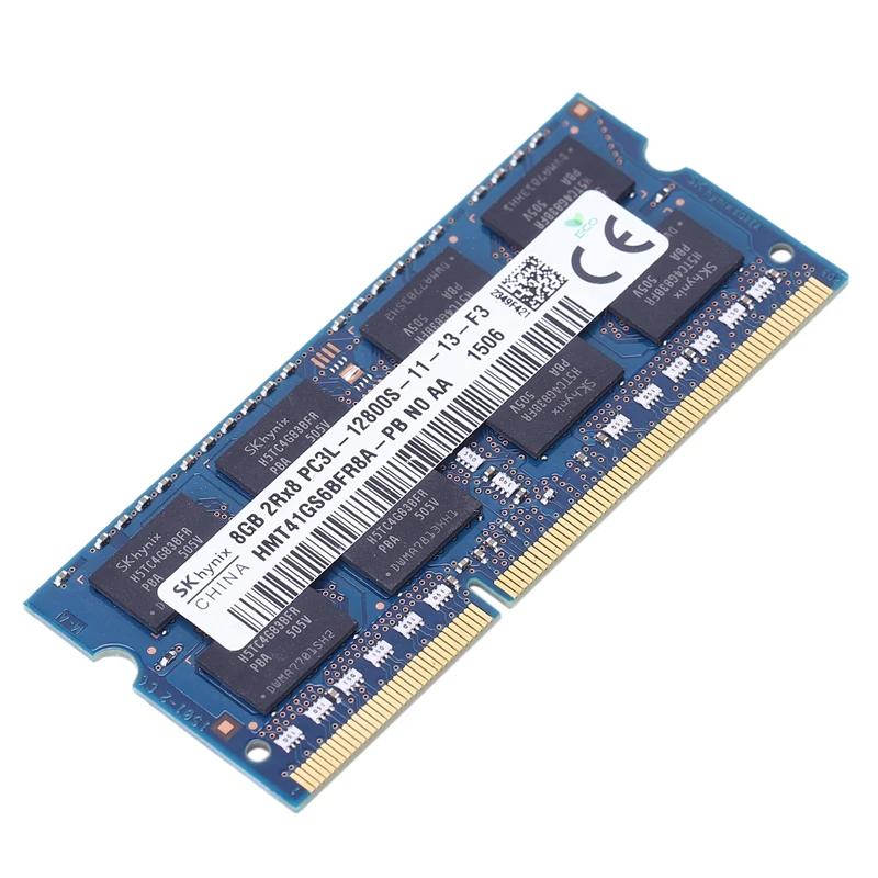 

DDR3 8GB 12800 1600MHz 1.35V RAM Memory for Laptop Notebook 204-PIN SODIMM Low Voltage Non-ECC Dual Channel