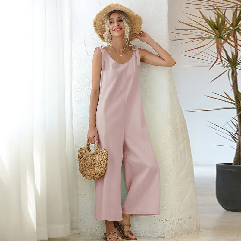 Комбинезон женский с открытой спиной пикантный свободный комбинезоны открытыми