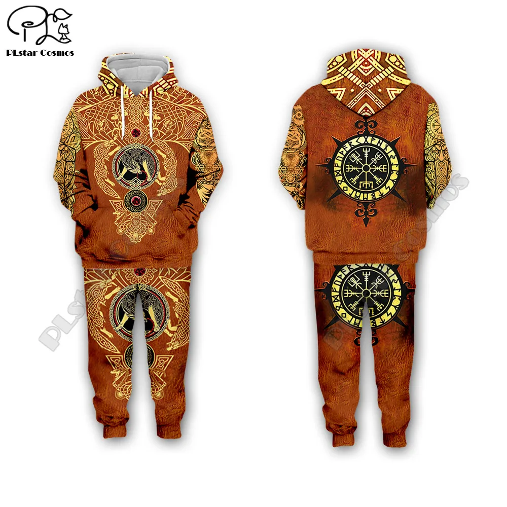 Для мужчин для женщин викингов татуировку 3d все Ове комплект одежды с рисунками