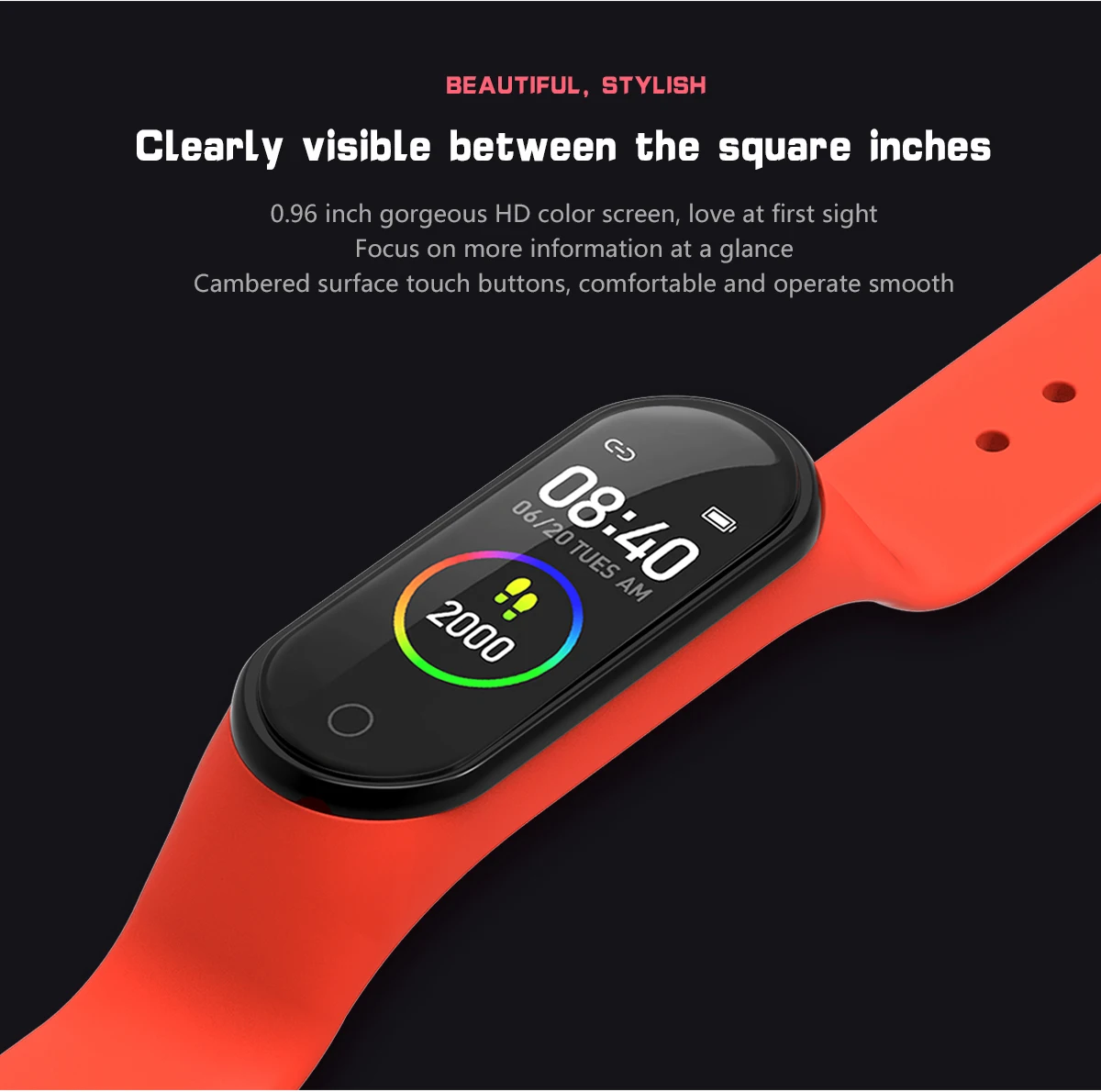 Smart Fitness Bracelet M4 Tracker Waterproof Pedometer Blood Pressure Watch Support Multi-Languauge Wristband For Men Women Kids