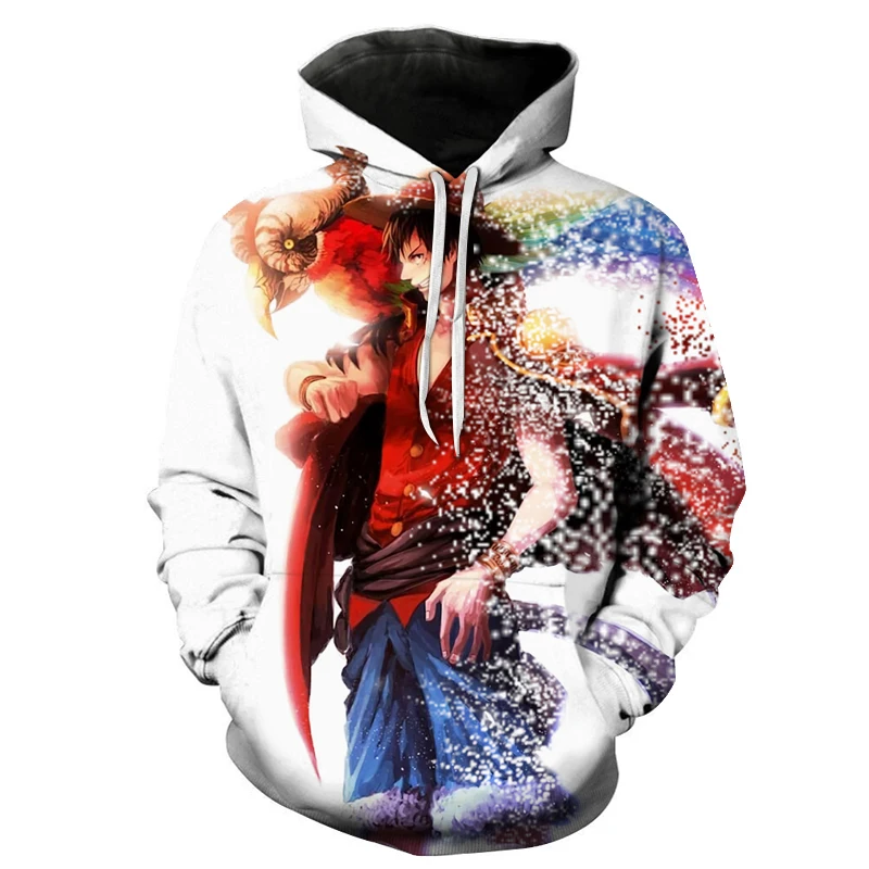 

Harajuku Animation Theme Men's 3D Tops Autumn and Winter Fashionable Pattern Hooded Sweater Youth Campus Style Hoodie Unisex