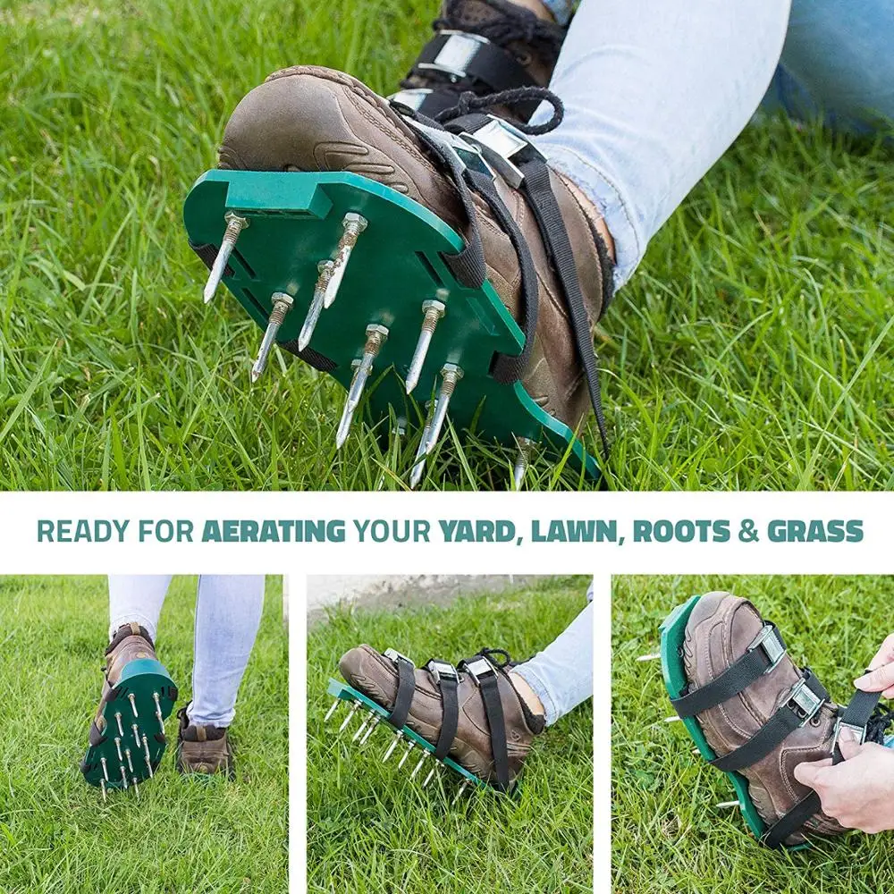 RASABOX - Manual Lawn Aerators Aerator Shoes for Effectively Aerating Soil |