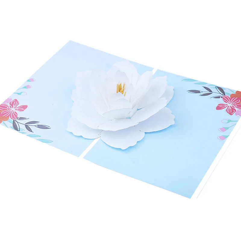 3D Цветочная открытка приглашения для садоводства Jasminoides всплывающая на день