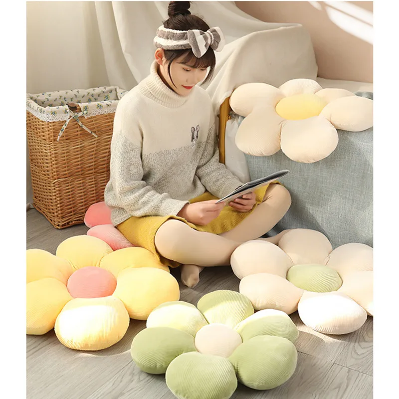 Flower Plush Throw Pillow Soft Plant Cartoon Chair Cushion Living Bedroom Home Decorative Pillows Sofa Cushions Birthday Gifts | Дом и сад