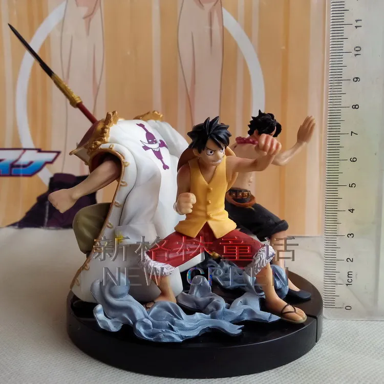 

BANDAI One Piece Action Figure Genuine Whitebeard Pirates Luffy Ace Ex Cashapou Rare Model Decoration Toy