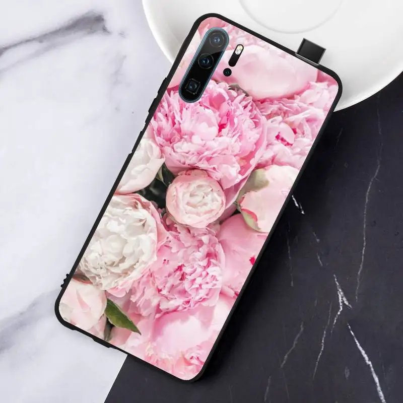 

Pink Purple Peony Flower On the Vase funda cover coque Phone Case For Huawei honor Mate P 10 20 30 40 Pro 10i 9 10 20 8 x Lite