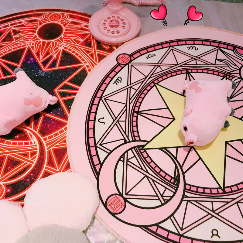 

Anime Cardcaptor Sakura Kinomoto Round Carpet in the living room Decor Fluffy Rugs Anti-Skid Shaggy Bedroom Carpets Floor Mats