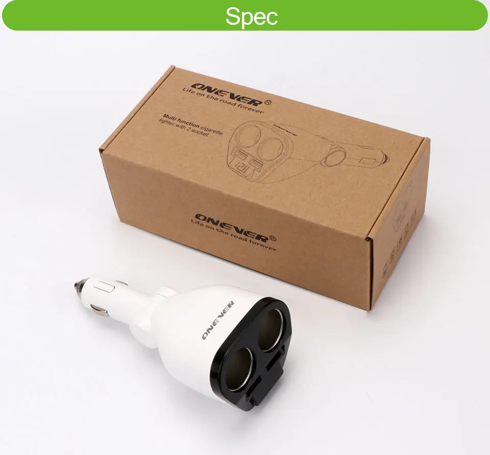 Разветвитель автомобильный портативный с двумя USB портами 120 Вт 12 24 В|Адаптер