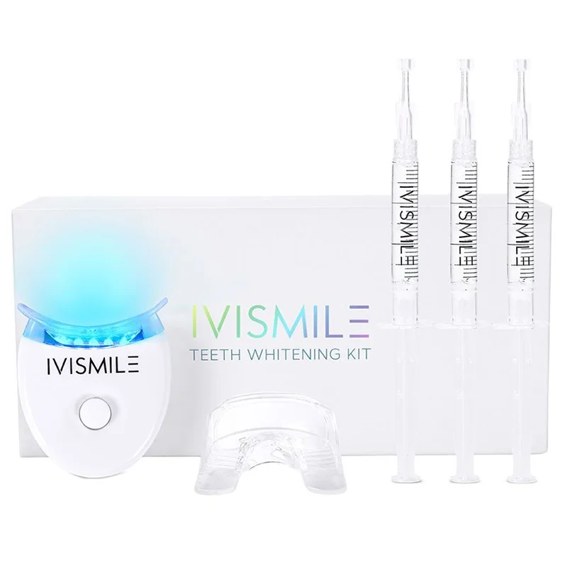 

IVISMILE Teeth Whitening Kit With Led Light Tooth Whiterner Professional Peroxide Oral Hygiene Home Use Bleach Whitener Gel Kit