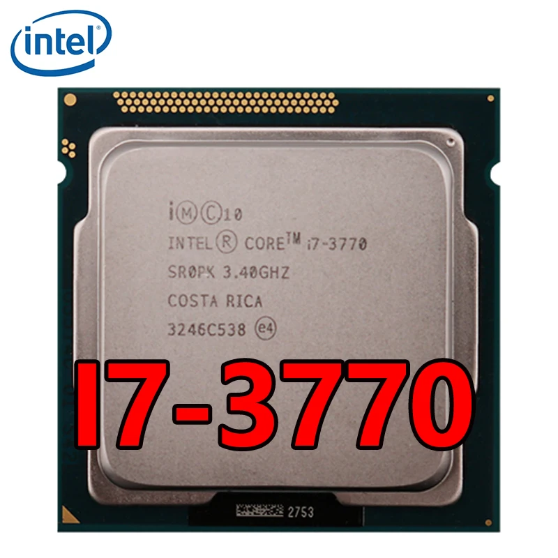 Четырехъядерный процессор Intel Core 3 i7 3770 десктопный 4 ГГц 77 Вт 8 Мб кэш памяти LGA 1155
