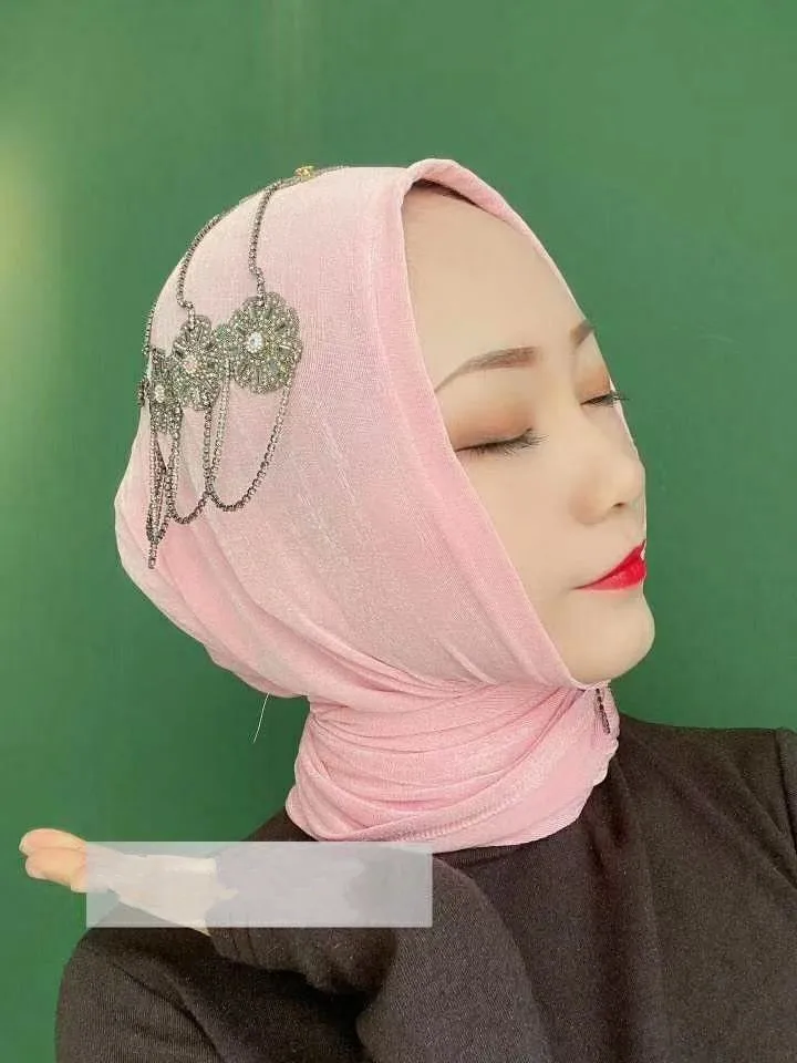 Мусульманские шарфы для женщин/девушек мгновенный хиджаб головной платок