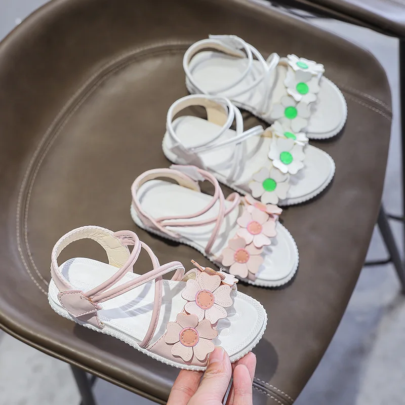

2021 Princess Fashion Toddler Flower Little Girl Child Sandals Kids Summer Shoes For Baby Girl Beach Sandles 1 2 3 4 5 6 Years