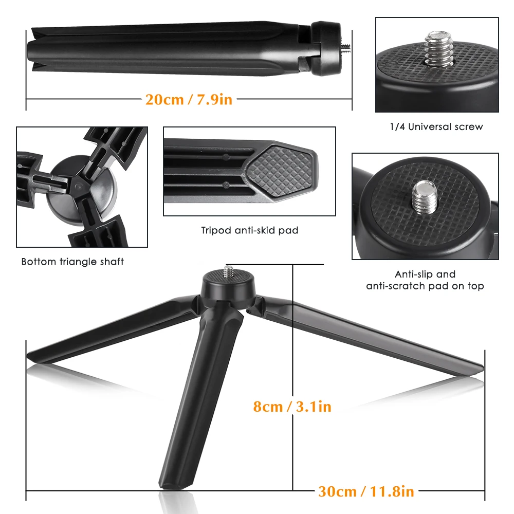 Винтовой Пластиковый штатив SH Mini 1/4 для смартфона сотового телефона фотостудии -