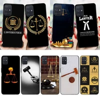 law student lawyer judge phone case for samsung galaxy s20 21 note10 20 a30 50 70 71 plus ultra
