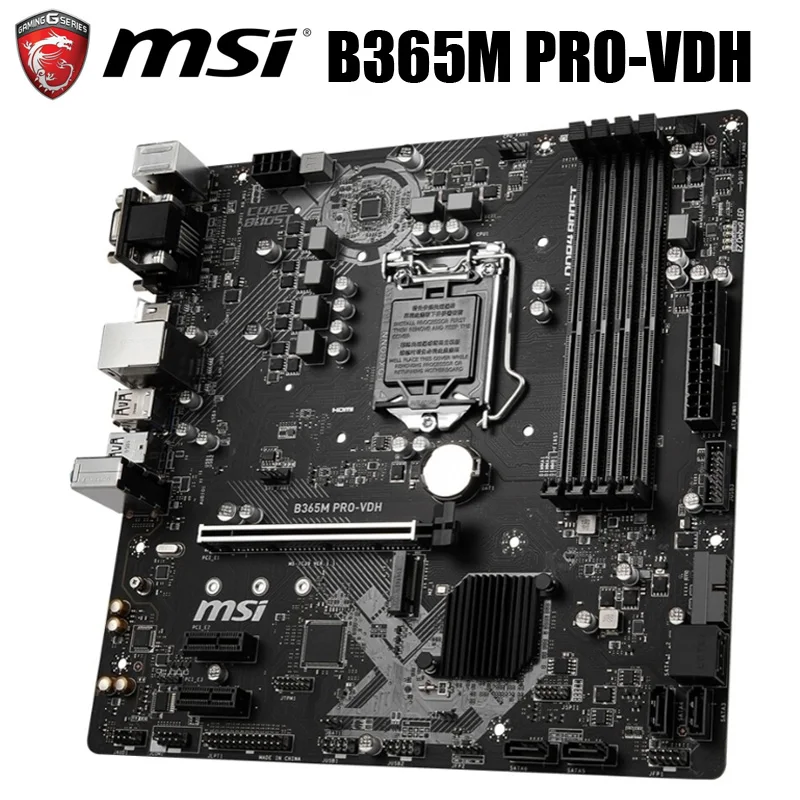 Материнская плата MSI B365M PRO-VDH LGA 1151 CPU 8 Gen 9 Core i7/i5/i3 DDR4 64 Гб оригинальная настольная