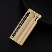 portable windproof turbo creative classic fashion visible gas window inflatable lighter gadgets for man cigarette accessories