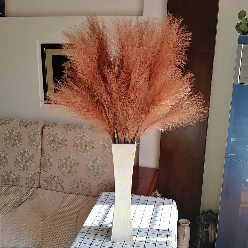 Искусственный цветок камышовый букет Длинные ветки 10 цветов искусственные цветы