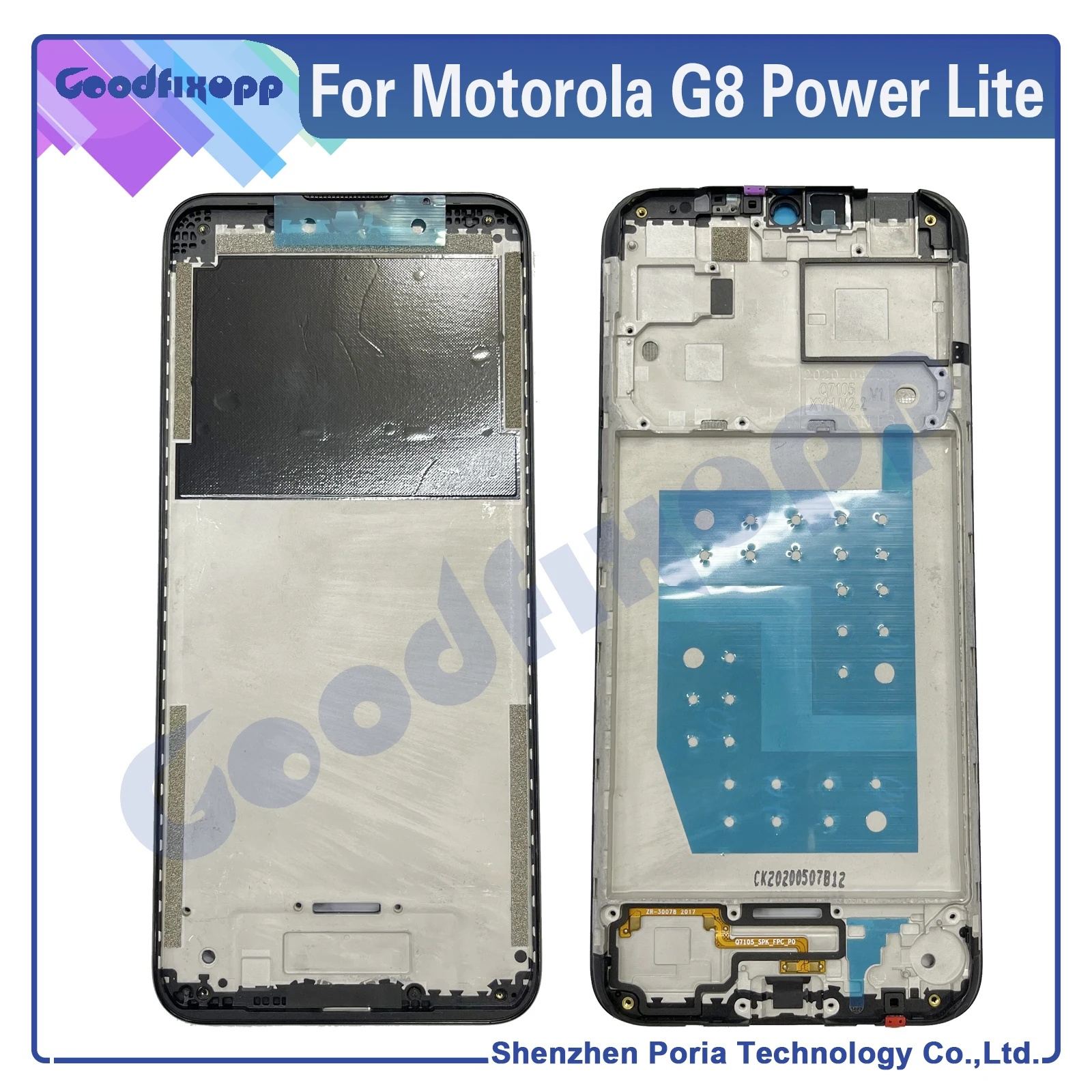 Для Motorola G8 Power Lite XT2055-2 средняя рамка пластина Корпус доска ЖК-экран Поддержка средняя панель Рамка Замена Ремонт Запасная часть