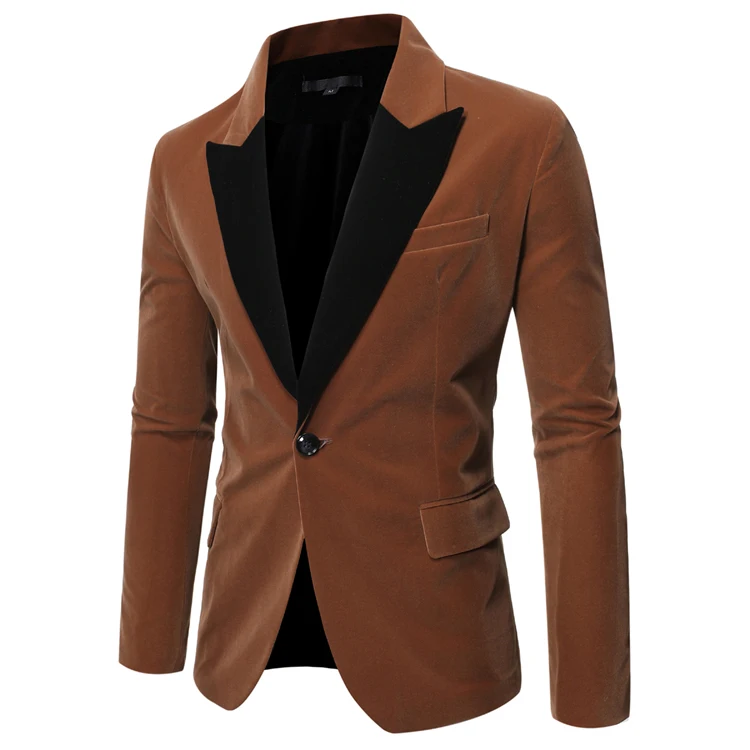 Мужская одежда повседневный мужской костюм, блейзер Masculino Slim Fit на одной пуговице формальный сценический Свадебный костюм блейзеры костюмы куртка плюс размер