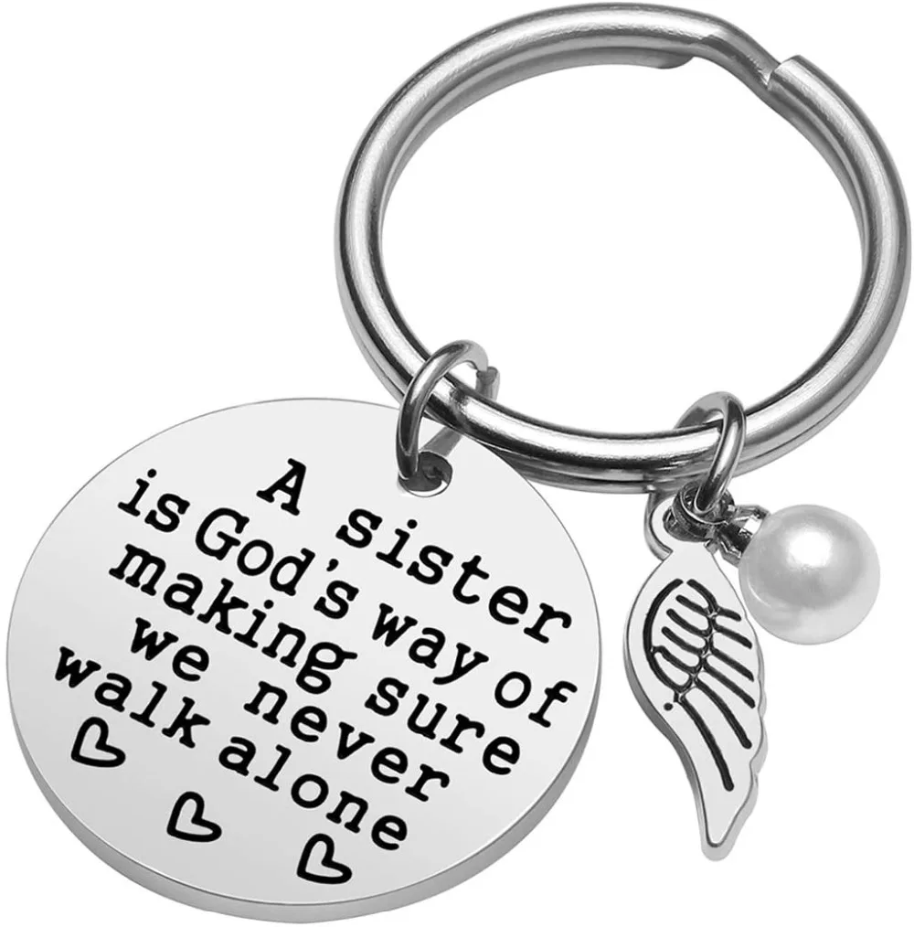 

Best Friends Gifts From Friendship Keychain for Teenage Girls Women BFF Cousin Step Sister Key Ring Jewelry Presents