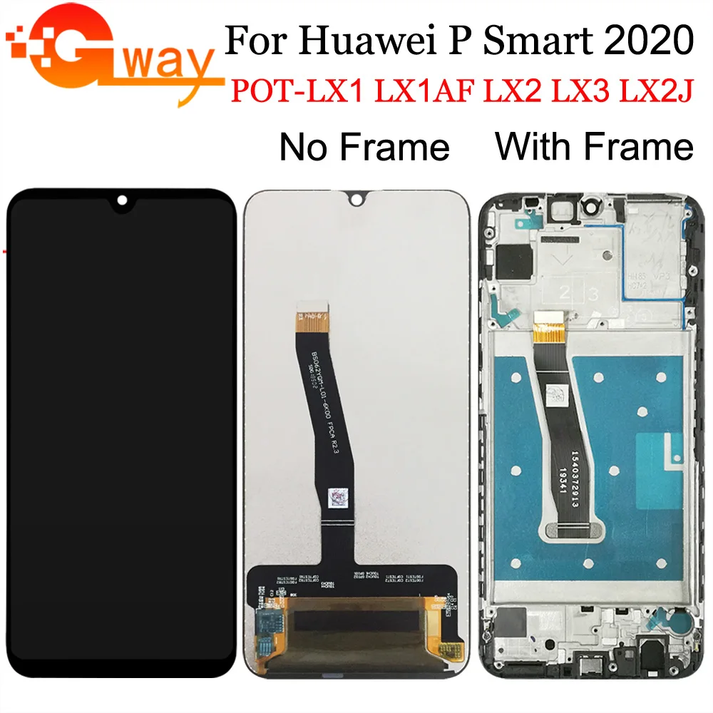 100% протестированный 6 21 &quotдля Huawei P Smart 2020 ЖК-дисплей сенсорный экран с рамкой для