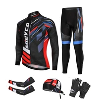 cycling jersey set 2021 autumn bicicleta clothing long sleeve men road race bike shirt suit mtb bicycle pants wear maillot