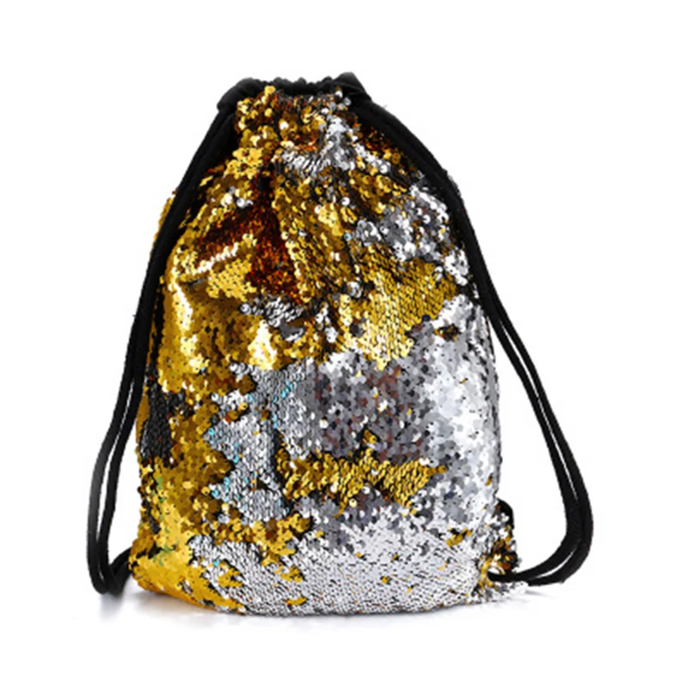 

Sequin Drawstring Bags Reversible Sequin Backpack Glittering Shoulder Bags for Girls Women NYZ Shop