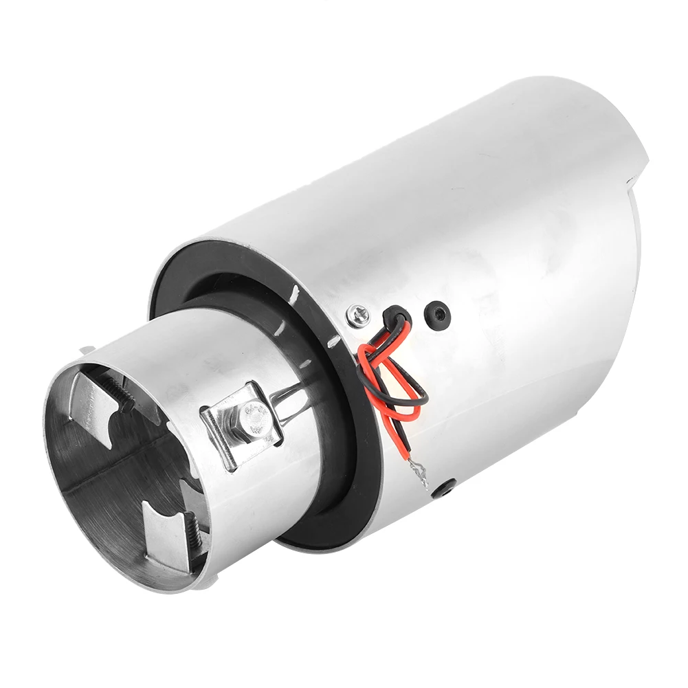 Универсальные выхлопные трубы 63 мм красный светодиод нержавеющая сталь