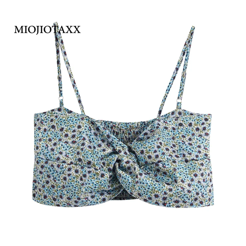 

MIOJIOTAXX Early Spring 2022 New European and American Flower Print Sexy Short Top Print Hip Skirt Suit Pullover Sleeveless
