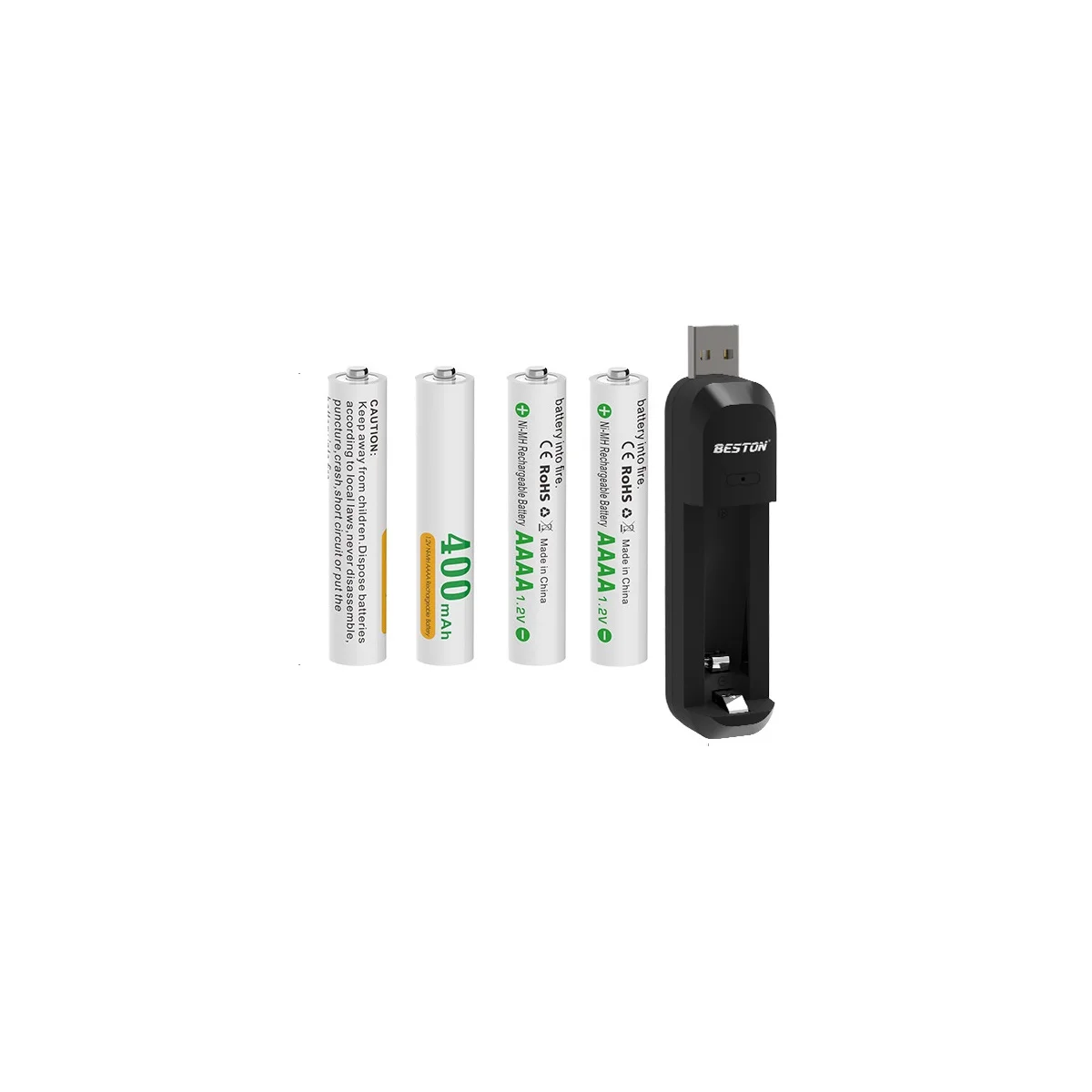 

AAAA USB Charger and Rechargeable AAAA Battery for Surface Pen Batteries Alarm Clocks Flashlights