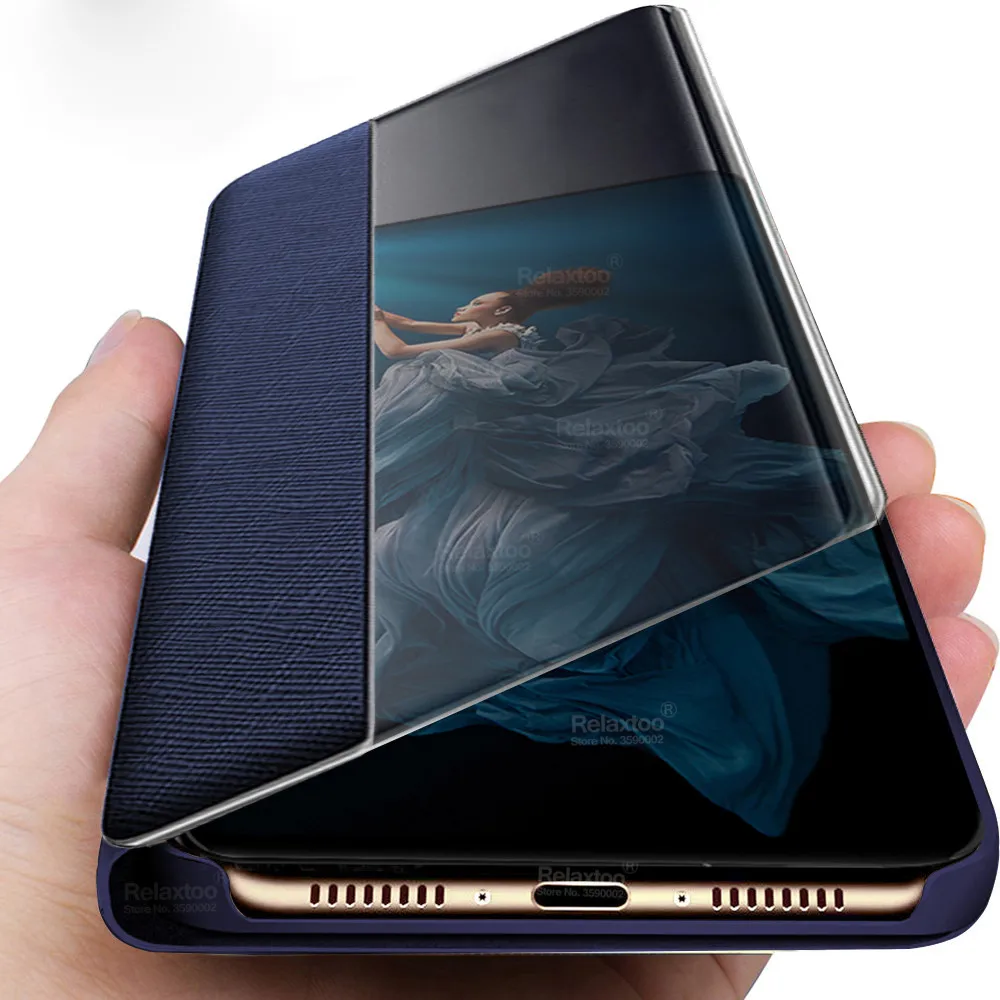 Кожаный PU флип чехол honor 20 pro smart View для телефона huawei 10 lite 9 Легкий Чехол на huawey honer 8x