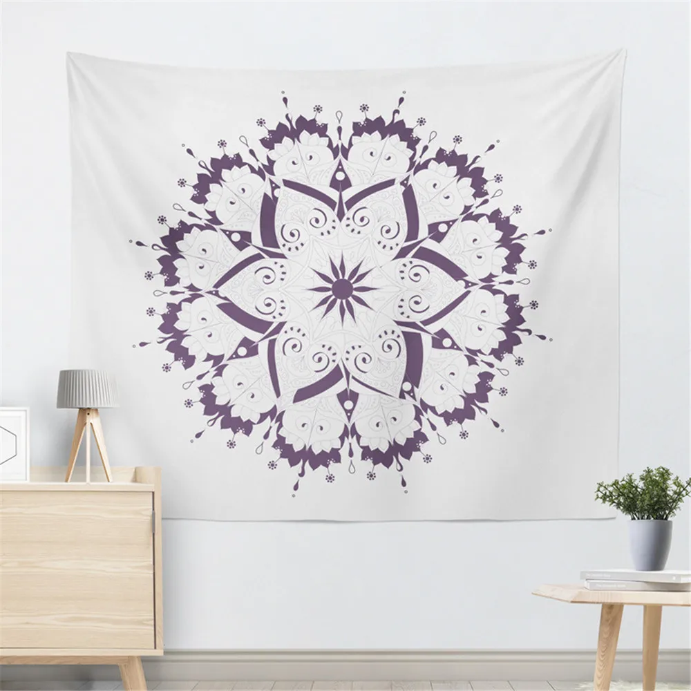 

Mandala Tapestry Home Decor Black Wall Hanging Gossip Tapestry Cloth Fabric Tapestries Blanket Beach Towel