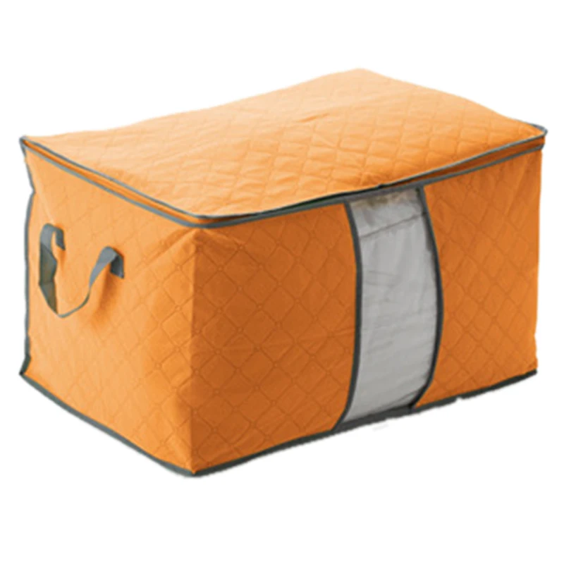 

Extra Large Quilt Storage Bag with Handles Portable Dustproof Household Non-Woven Zipper Clothes Storage