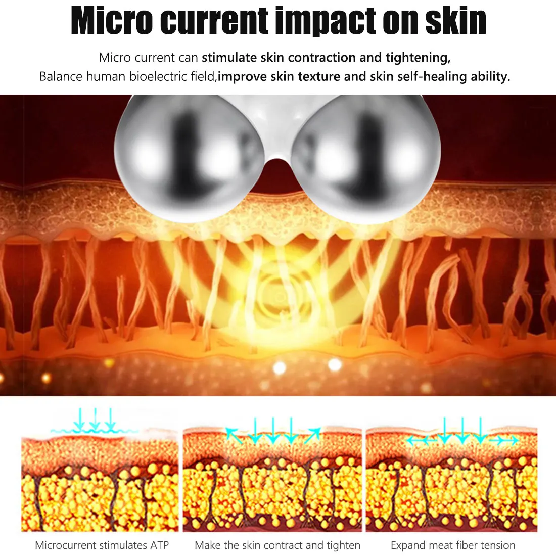 

2021 Face Massager Face Skin Tightening Roller Device Antiaging Wrinkle Remover Beauty Face Lifting Microcurrent Facial Massager