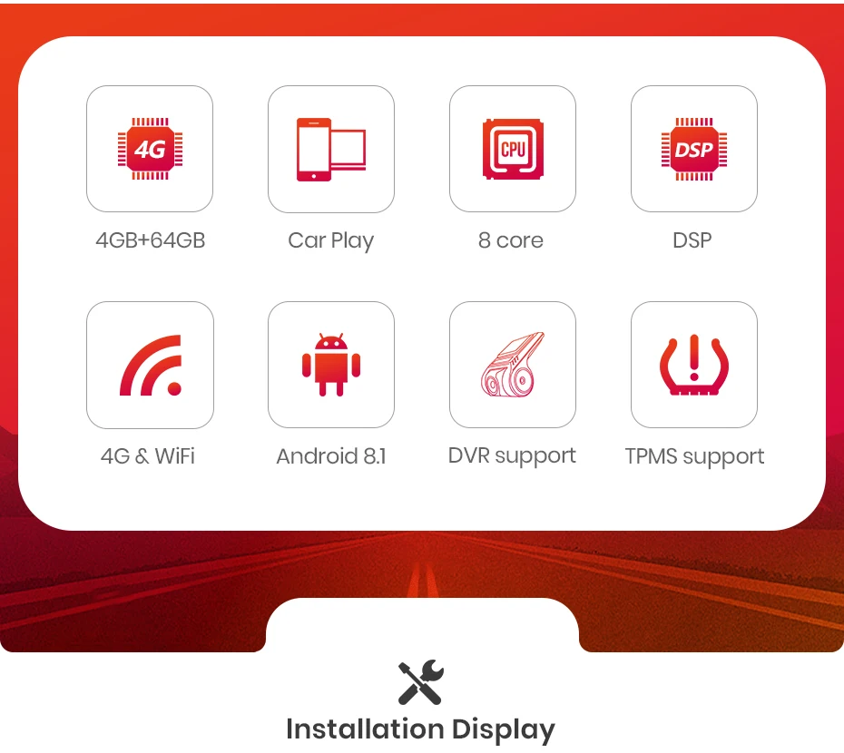 Junsun 4G+ 64G CarPlay DSP Android 8,1 автомобильный Радио Мультимедиа Стерео Аудио плеер gps 2 Din для hyundai Santa Fe 2 2006-2012 без DVD