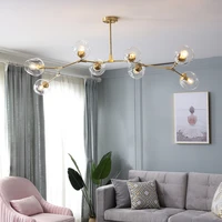 nordic post modern led chandelier lighting living room bedroom dining room study simple magic bean molecular chandelier