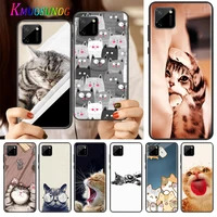 sleeping kitten cat silicone cover for realme v15 x50 x7 x3 superzoom q2 c11 c3 7i 6i 6s 6 global pro 5g phone case